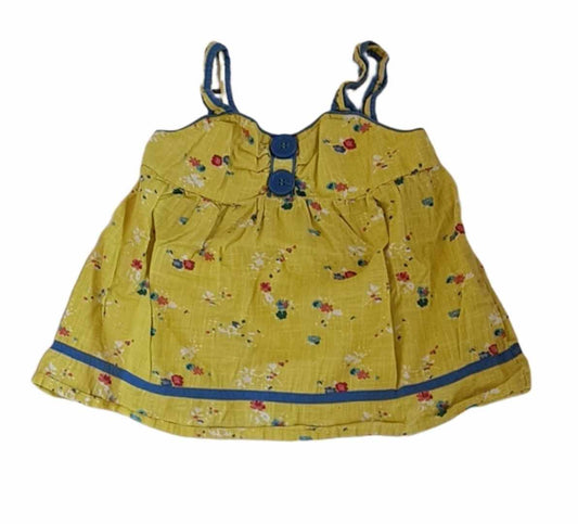 NEXT Yellow Floral Top Girls 5-6 Years