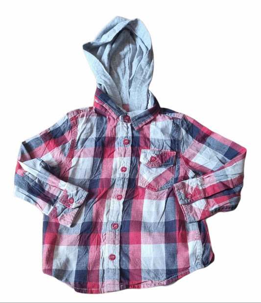 DEBENHAMS Hooded Shirt Boys 2-3 Years