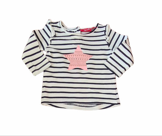 Star Striped Top Girls 0-3 Months