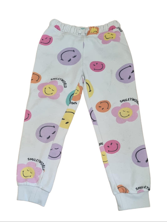 H&M Faces and Flowers Joggers Girls 4-5 Years