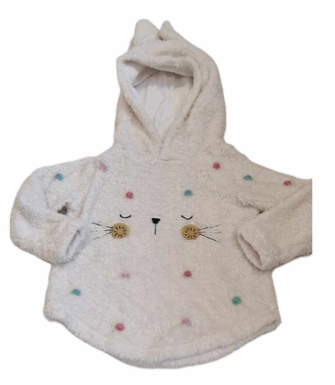 TU Fluffy Bunny Hoodie Girls 5-6 Years