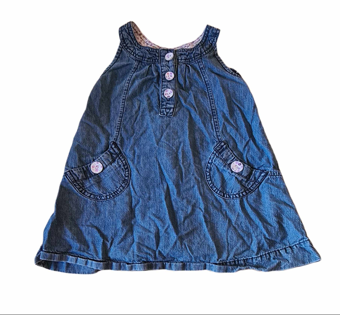 GEORGE Denim Dress Girls 3-4 Years