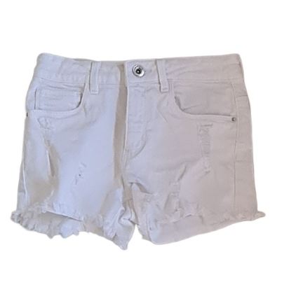 ZARA White Denim Shorts Girls 8-9 Years