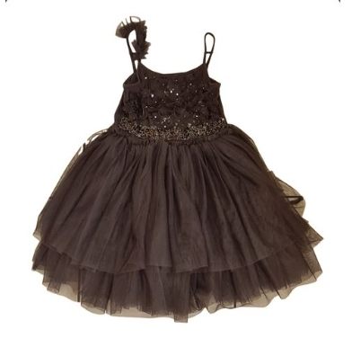 NEXT Grey Party Dress Girls 7-8 Years