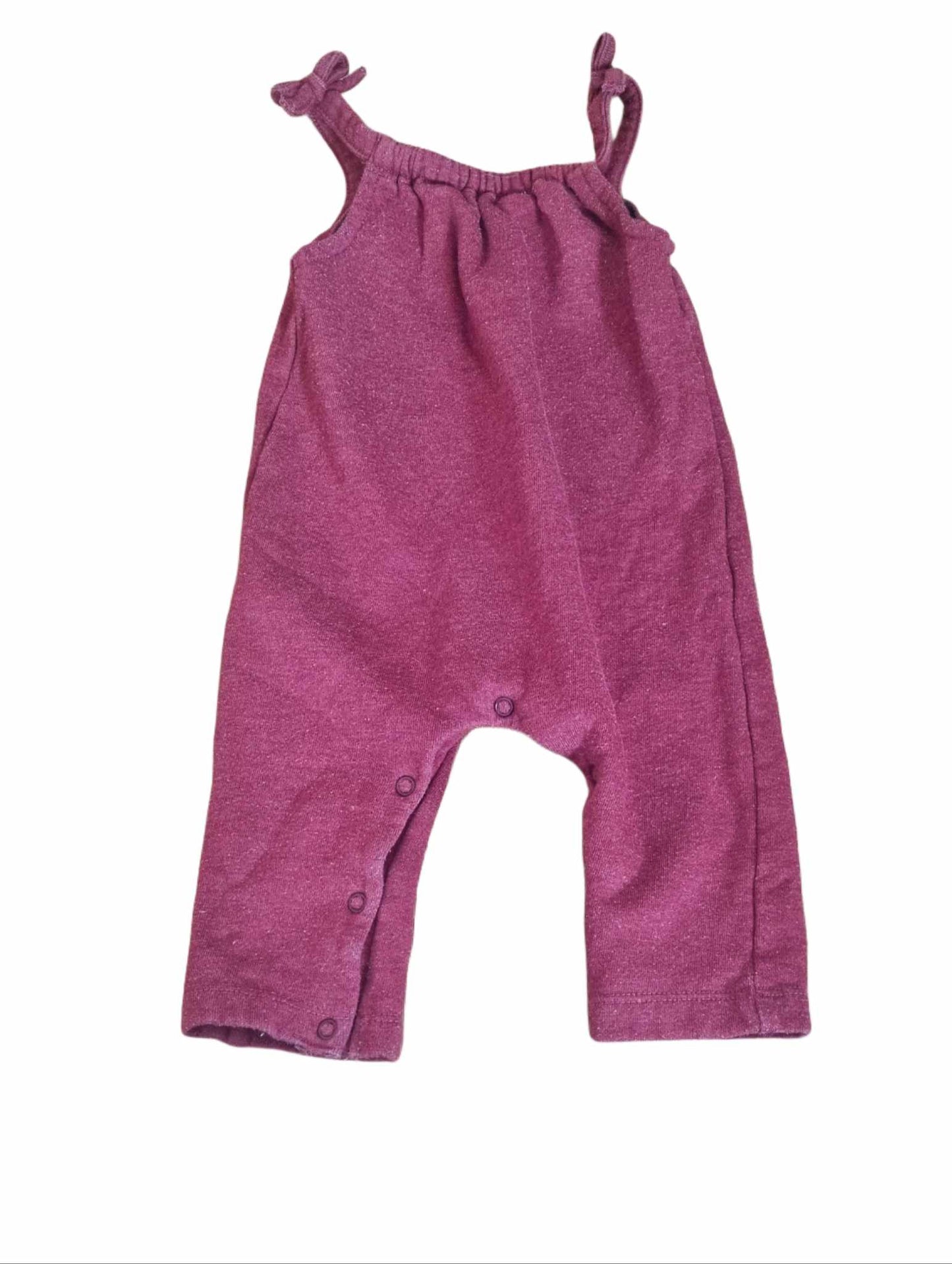 F&F Burgundy Dungarees Girls 6-9 Months