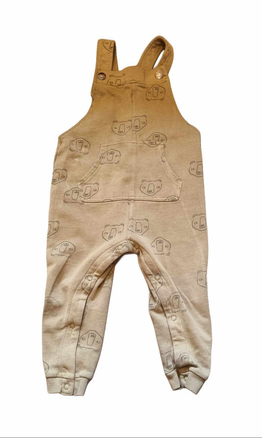 NUTMEG Bear Dungarees Boys 2-3 Years