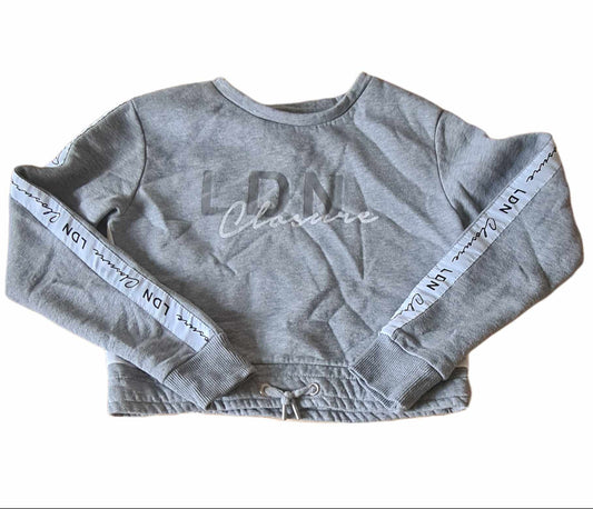 'LDN' Grey Crop Jumper Girls 12-13 Years