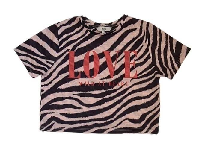 PEACOCKS 'Love' Crop Top Girls 7-8 Years