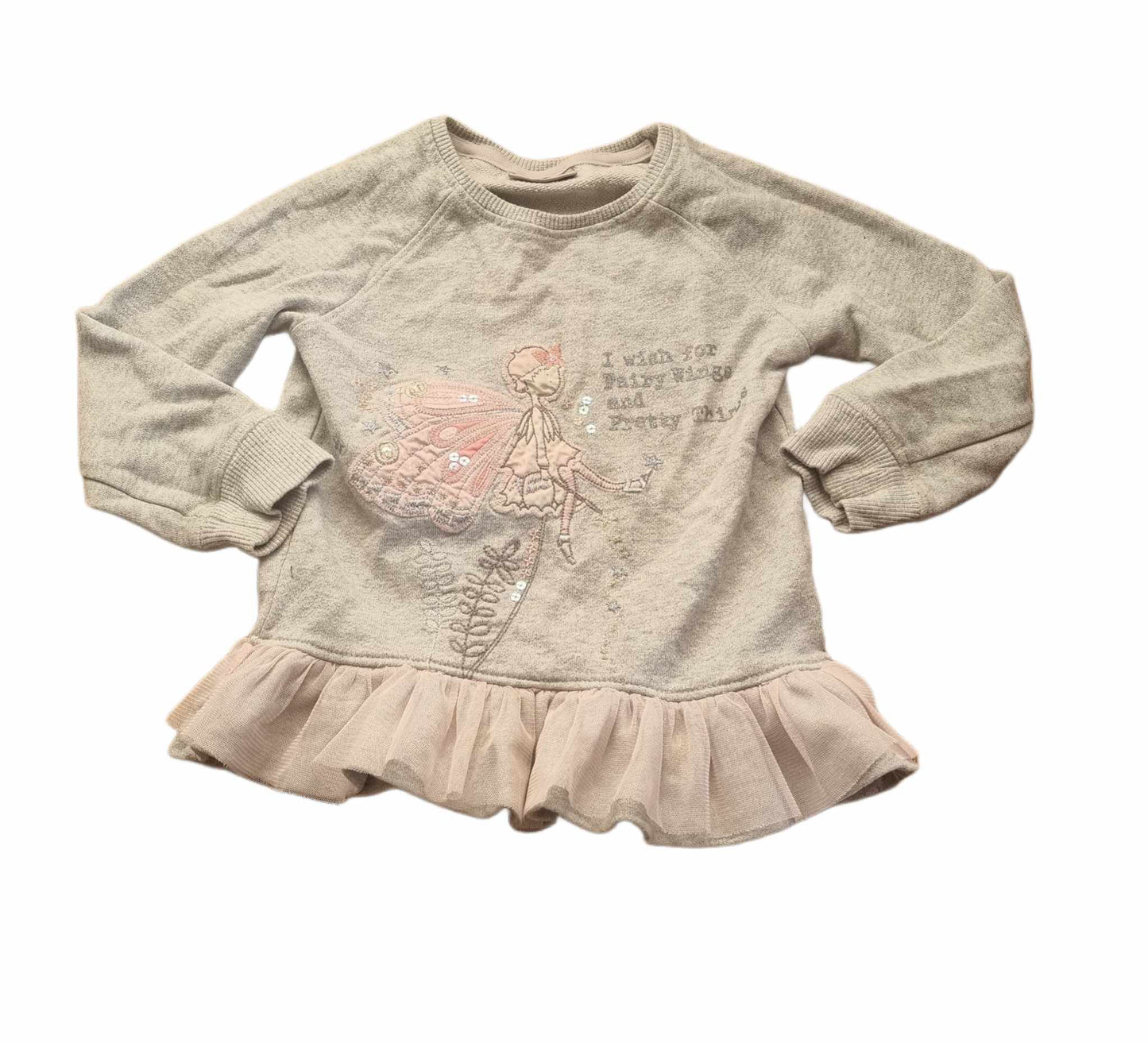 NEXT Fairy  Grey Jumper Girls 2-3 Years