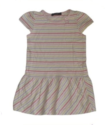 GEORGE Stripped Short Sleeve Dress Girls 2-3 Years