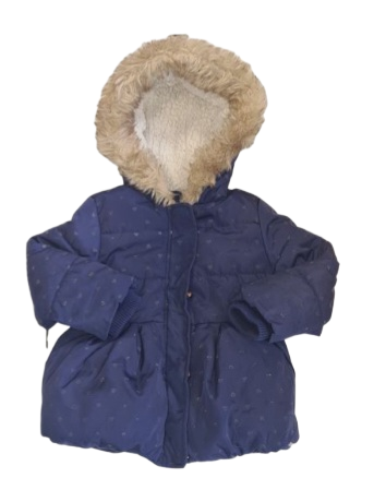 MOTHERCARE Navy Blue Coat with Hearst Girls 2-3 Years