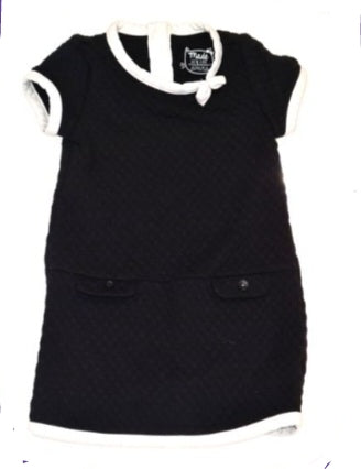 PRIMARK Black Dress With White Collar Girls 2-3 Years