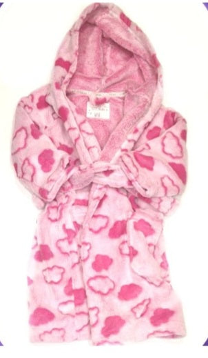 F&F Pink Heart Dressing Gown Girls 2-3 Years