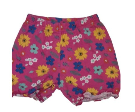 GEORGE Pink Cotton Floral Shorts Girls 2-3 Years