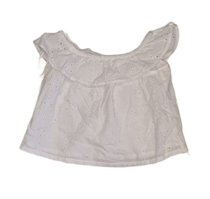 JOHN LEWIS White Flow Top Girls 2-3 Years