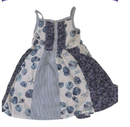 MANTARAY Seashells and Flowers Dress Girls 2-3 Years