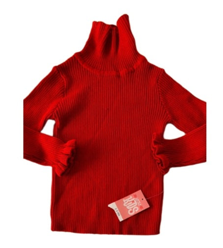 MATALAN Brand New Red Turtle Neck Top Girls 2-3 Years