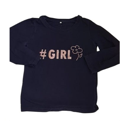 NAME IT '# Girl' Top Girls 2-3 Years