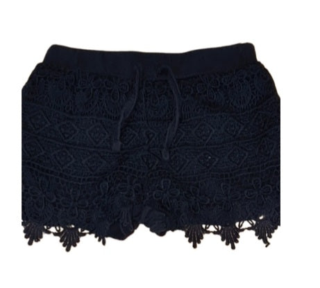 Navy Blue Laced Shorts Girls 2-3 Years