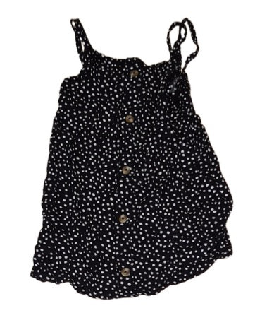 PRIMARK Long Black Polka Dot Strap Top Girls 2-3 Years