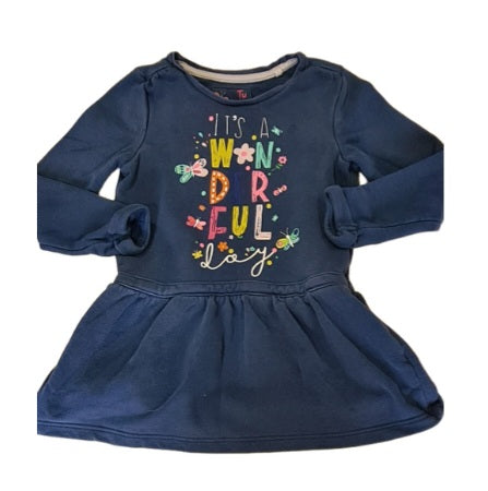 TU 'It's A Wonderful Day' Dress Girls 2-3 Years