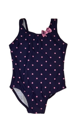 TU Navy Blue Polka Dot Swim Costume Girls 2-3 Years