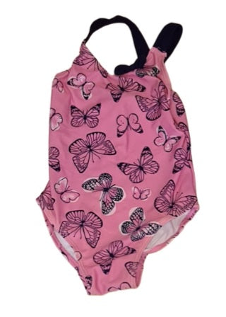 TU Pink Butterfly Swim Costume Girls 2-3 Years