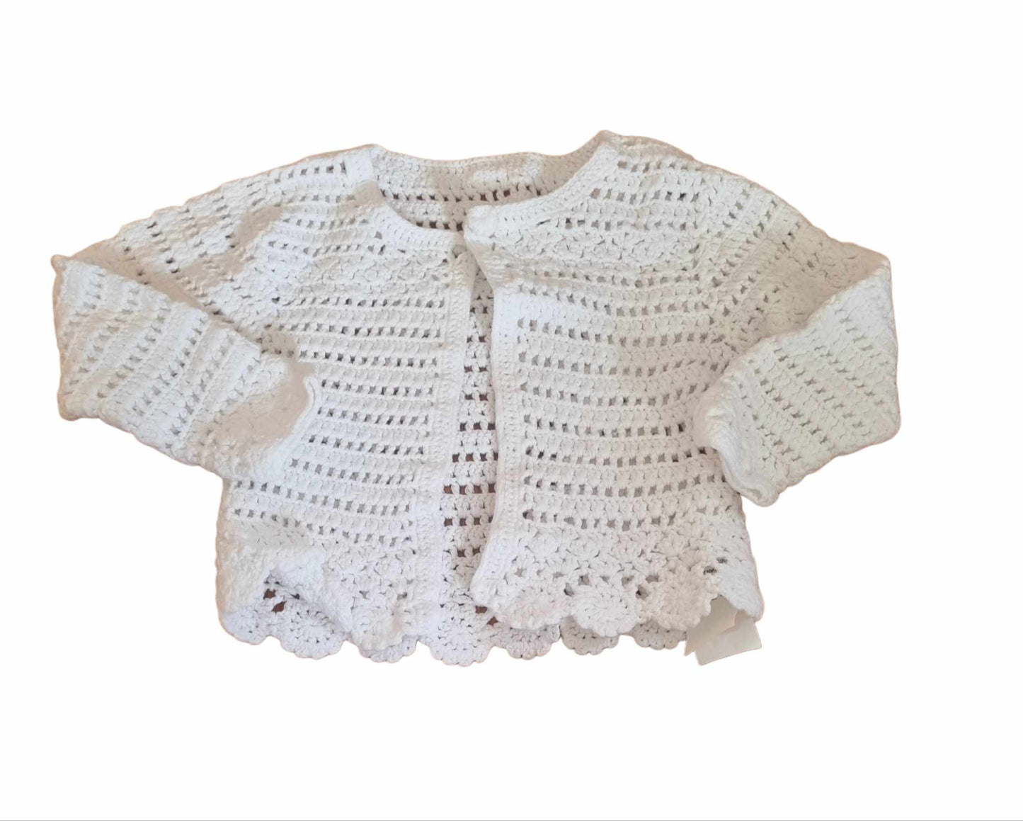 M&S White Cardigan Girls 6-9 Months