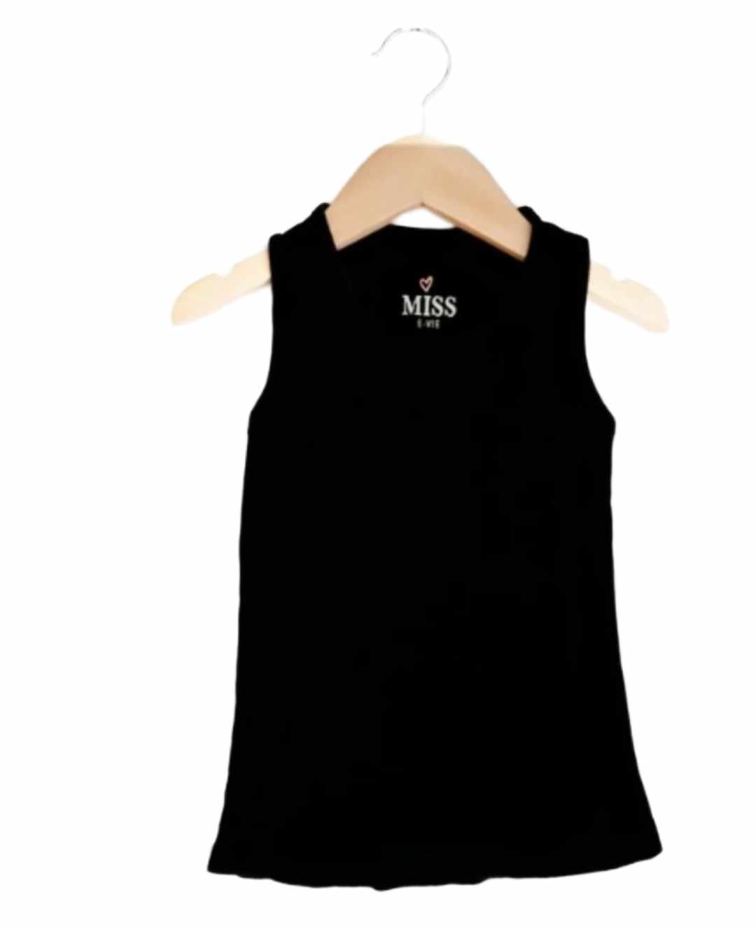 PEACOCKS Black Vest Girls 6-7 Years