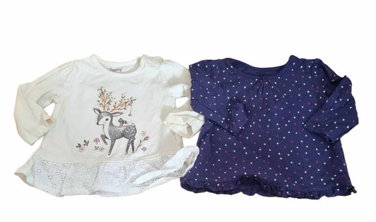 Set Of Two Tops Girls 6-9 Months