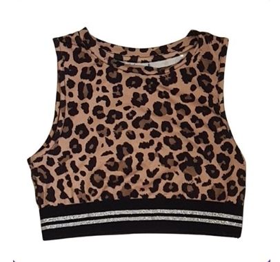 TU Leopard Crop Top Girls 9-10 Years