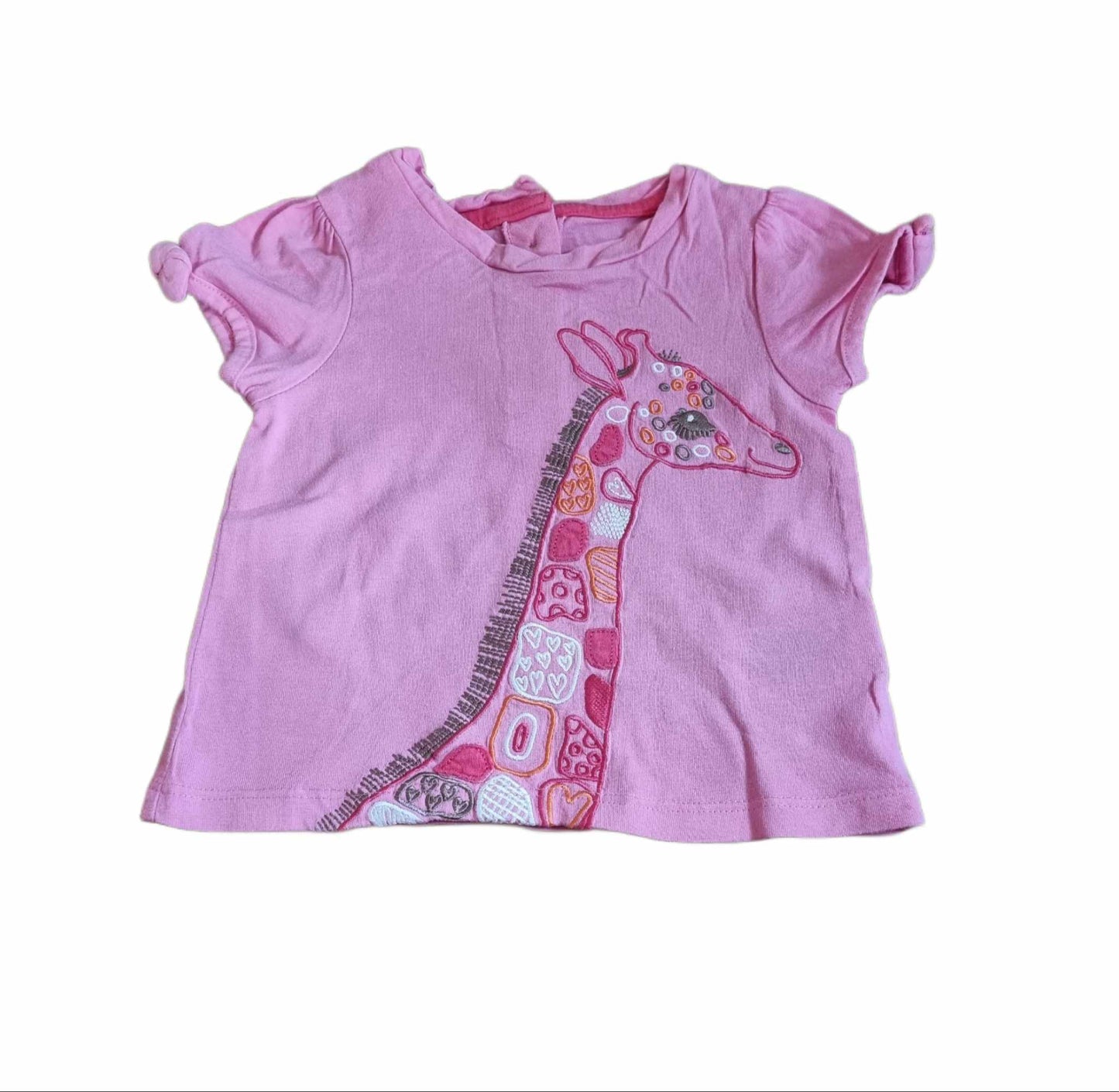 MOTHERCARE Giraffe Tee Girls 6-9 Months