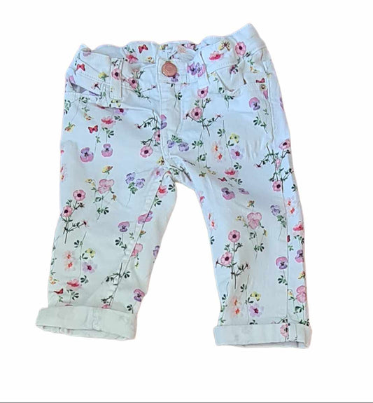 H&M Floral Jeans Girls 18-24 Months