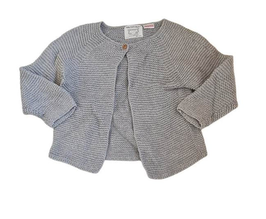 ZARA Grey Cardigan Girls 18-24 Months