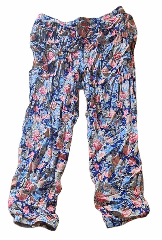 NEW LOOK Floral Cotton Trousers Women's Size 12