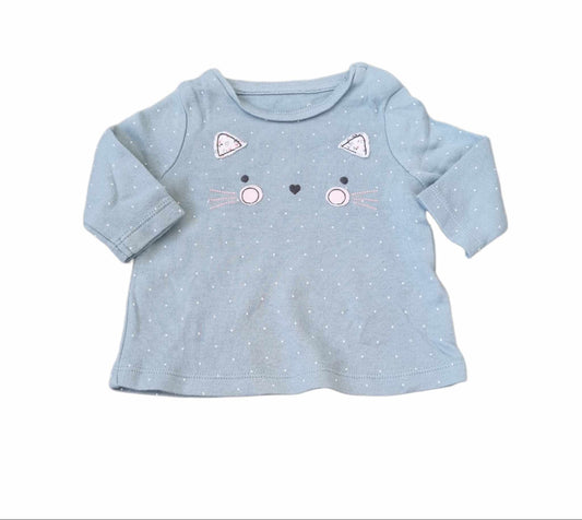 F&F Cat Long Sleeve Top Girls Newborn