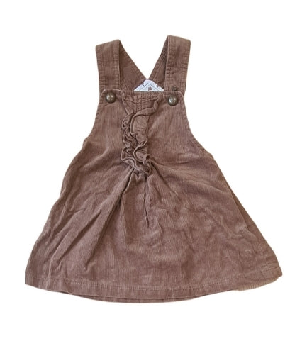 ZARA Brown Cord Dress Girls 18-24 Months