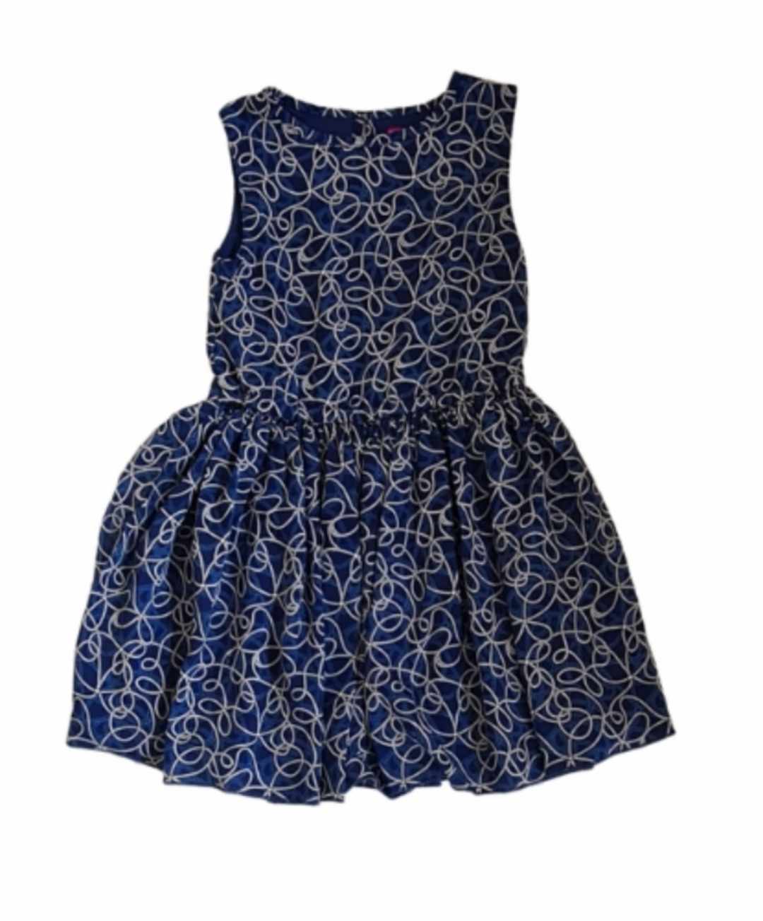 PRIMARK Blue Pattern Dress Girls 6-7 Years