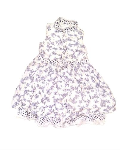 Blue and White Floral Dress Girls 18-24 Months