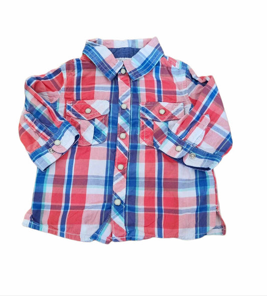 F&F Checked Shirt Boys 6-9 Months