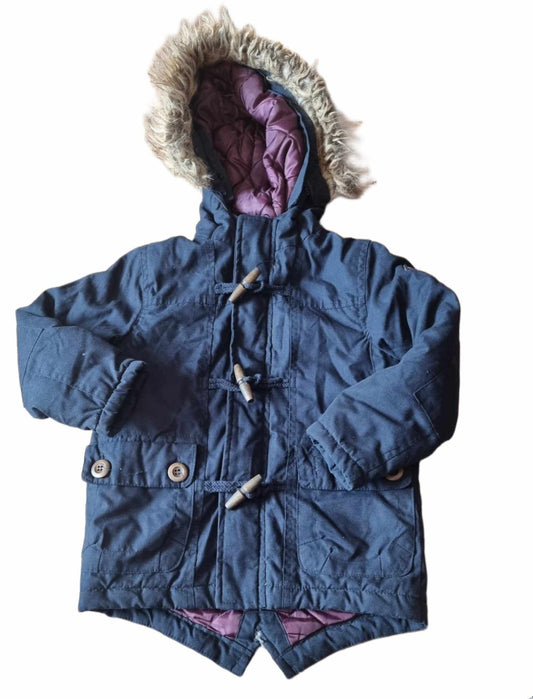 PRIMARK Navy Coat Boys 4-5 Years