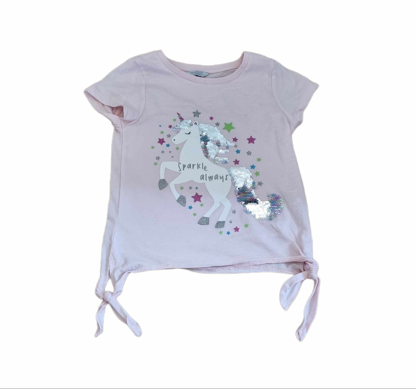 PRIMARK Unicorn Tee Girls 6-7 Years