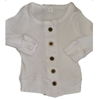 PAT PAT White Button Up Unisex Top Newborn