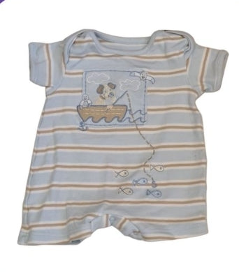 MOTHERCARE Dog in a Boat Romper Boys First Size