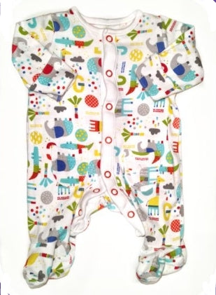 MOTHERCARE Unisex Animals Sleepsuit Tiny Baby