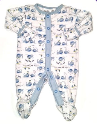 M&CO Whale Sleepsuit Boys Newborn