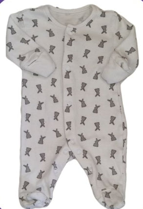 MATALAN Unisex Bunny Sleepsuit Newborn