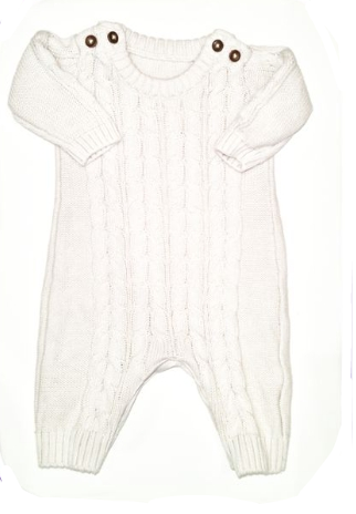 GEORGE Unisex Cream knitted all in one Newborn