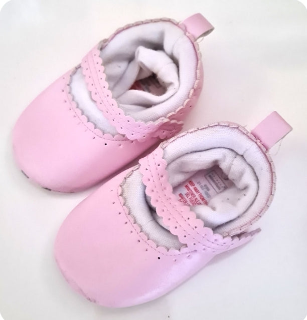 PRIMARK Baby Pink Shoes Girls 6 9 Months Moon and Stars Kids Boutique