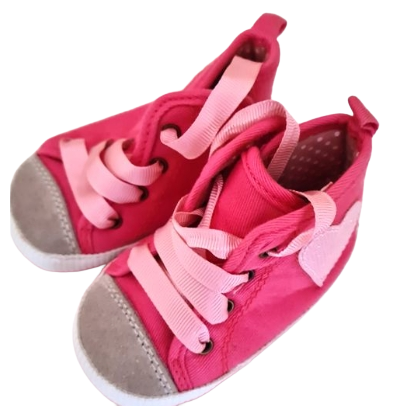 NEXT Pink Heart Trainers Girls 3-6 Months